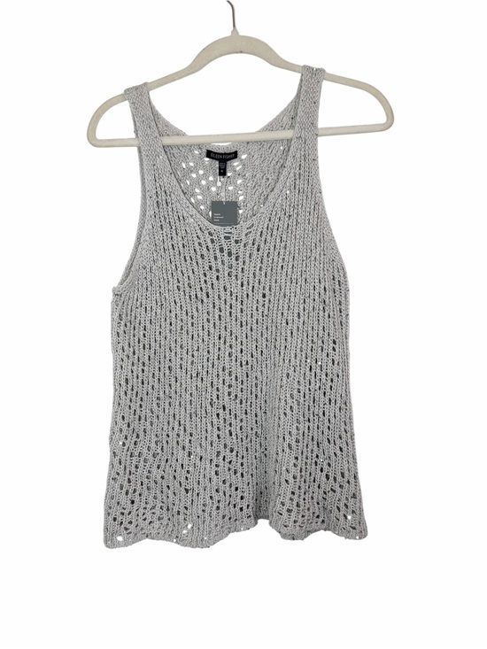 Eileen Fisher Tops - Eileen Fisher Sequin Chainmail Mesh Scoop Neck Tank Top Silver XL NWT Open Knit
